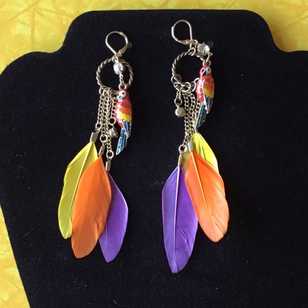 Betsey Johnson Parrot Earrings.